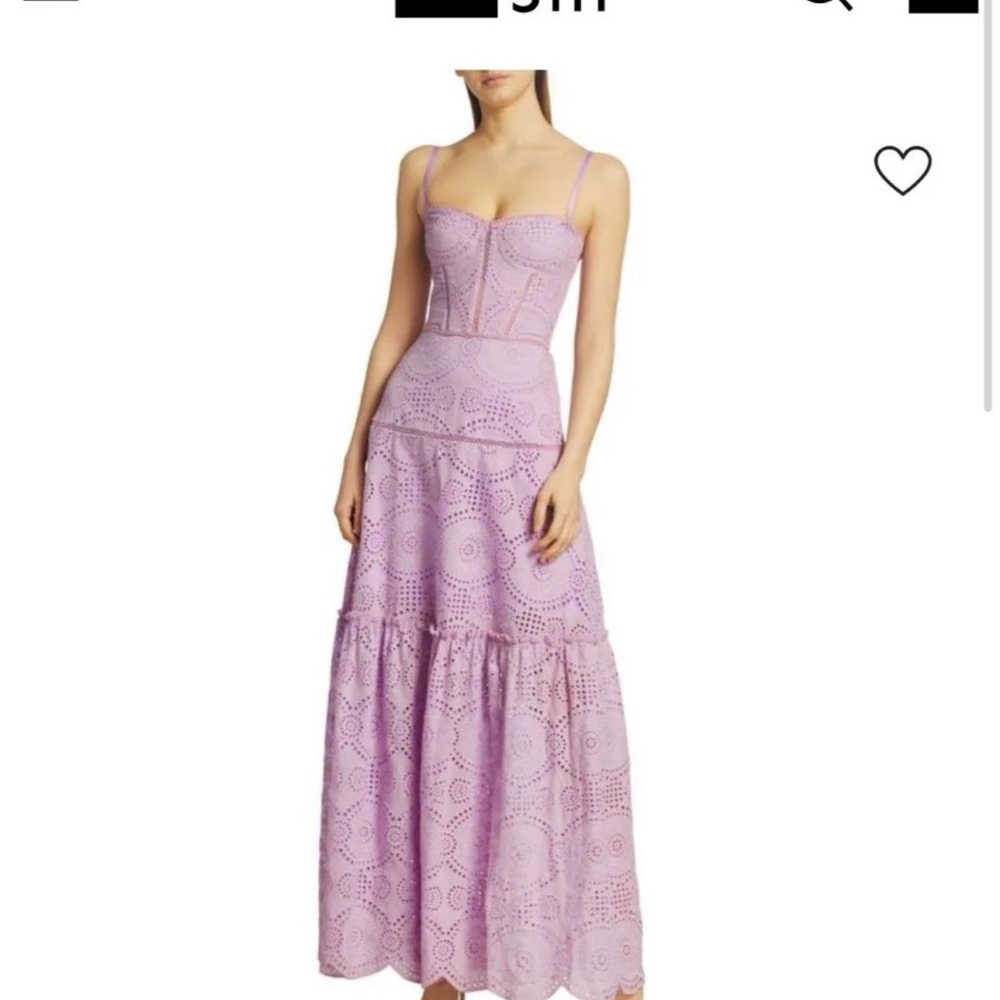 Jonathan Simkhai Lavender Lace Maxi Dress
